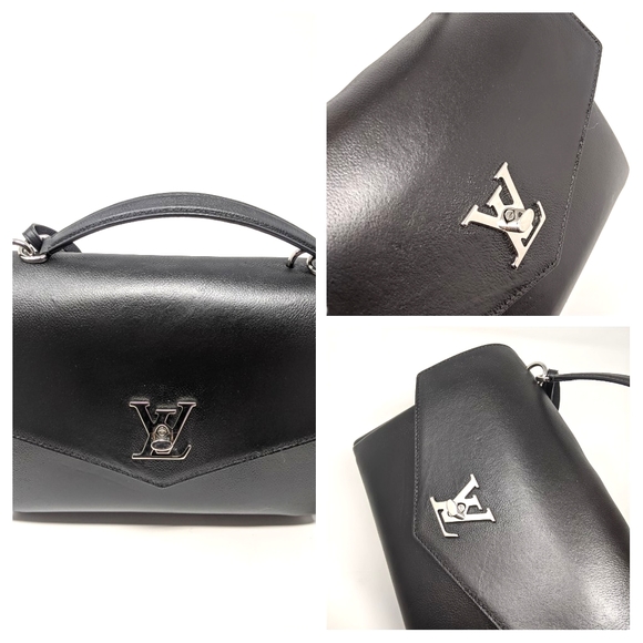 🎉HP Louis Vuitton MyLockme LV Black Bag Calfskin - Picture 2 of 8